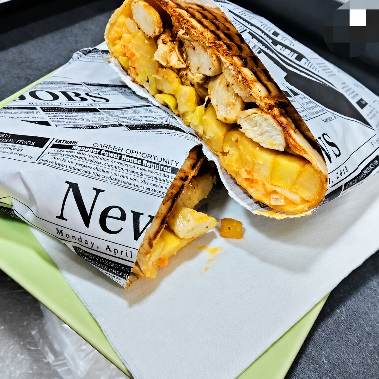 Tacos servidos con patatas en 2amigos
